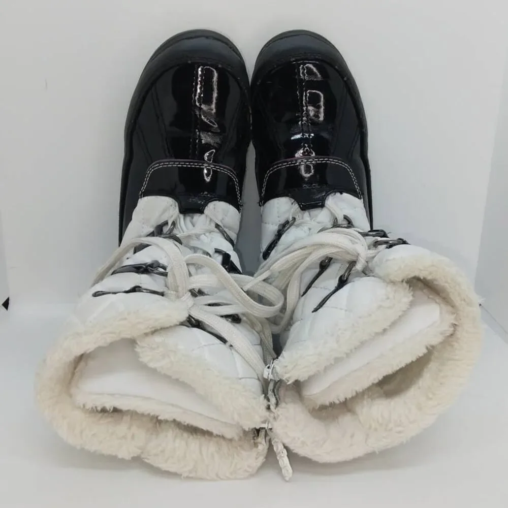Totes Girl's Pre-owned Waterproof, Faux Fur Lined Winter Boots - sz. 2